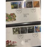 1979-2000 collection of First Day Covers in three binders with mix of typed and handwritten