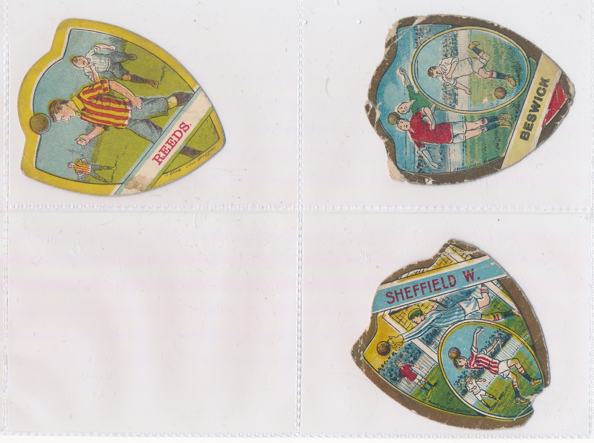 Baines trade cards, Shield shaped Football and Rugby cards (11), with Football - Monte, Bernard, - Image 5 of 6