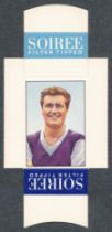 Soiree Cigarettes, Mauritius, Famous Footballers uncut packet issue, No.37 Noel Cantwell, West Ham &