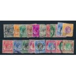 Singapore, 1948-52 set to $5 $5 M (less $2) & set U, mixed perfs with $5 M being P 17½x18. Cat. £