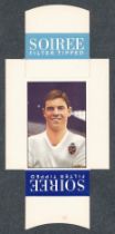 Soiree Cigarettes, Mauritius, Famous Footballers uncut packet issue, No.38 Tommy Banks, Bolton &