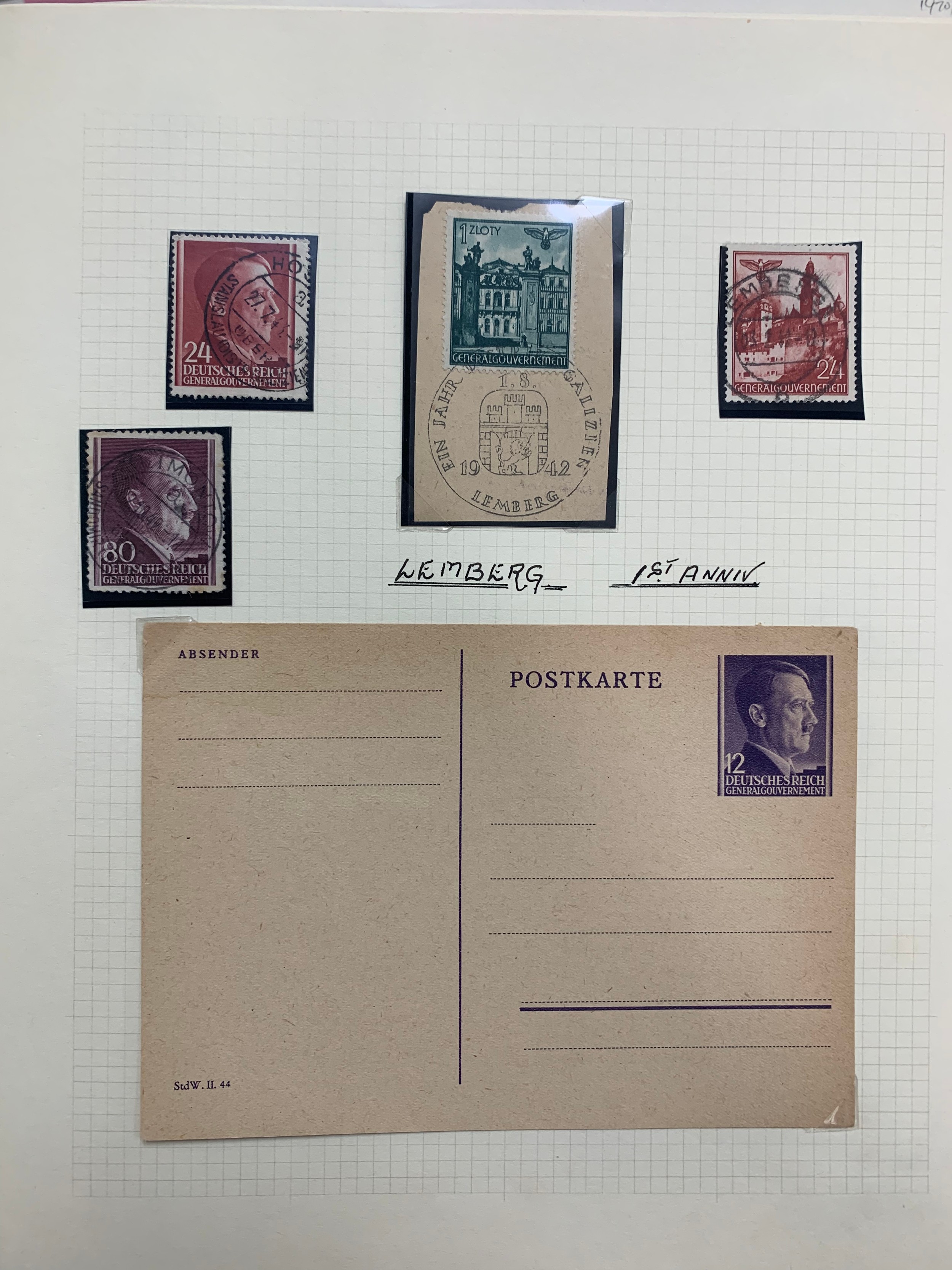 German Occupation of Poland, 1939-45 well presented collection in binder to include; 1944 Hitler’s - Image 7 of 15