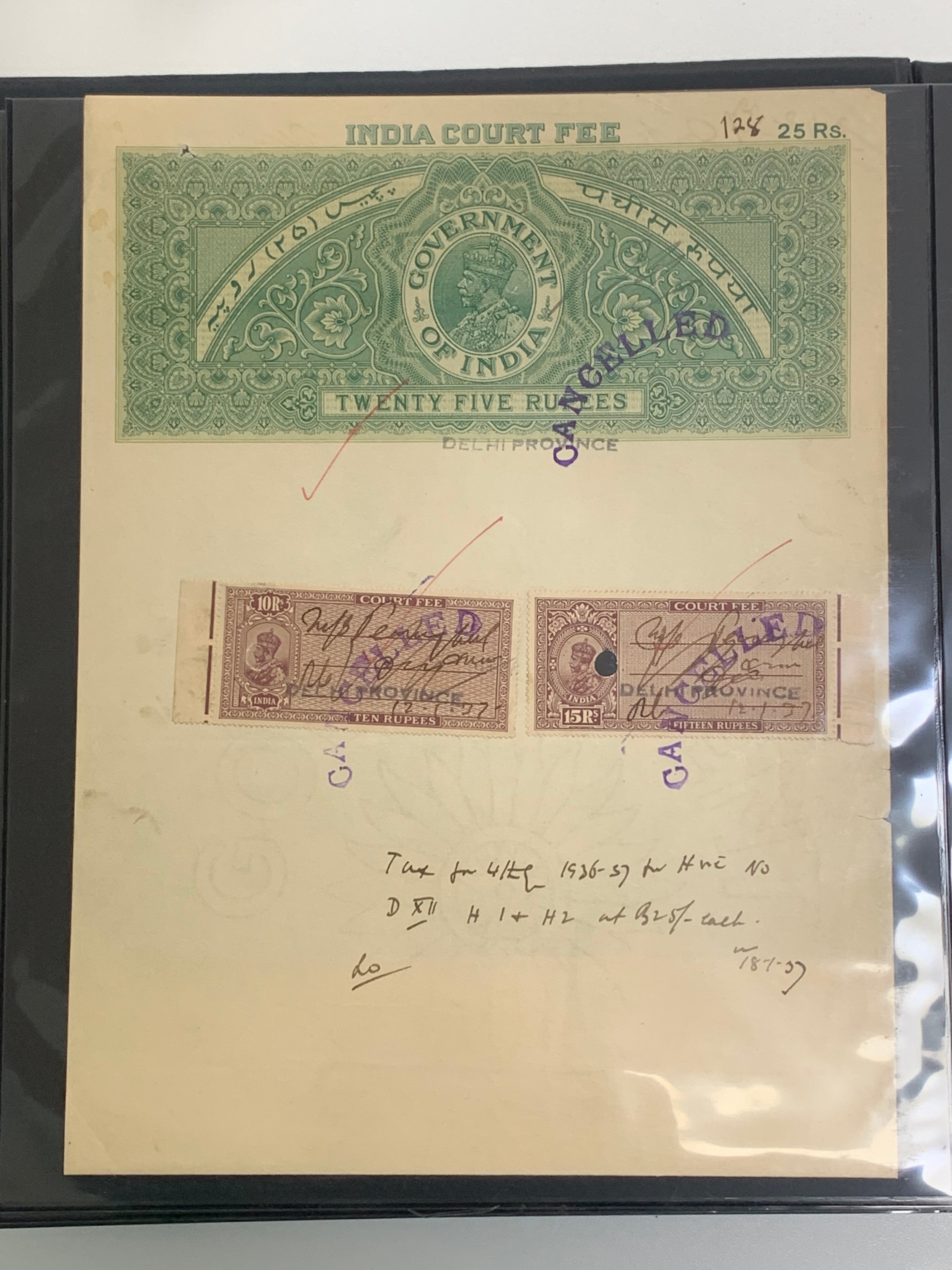 India – Revenues, neatly presented and interesting collection in well-filled binder, including; - Image 41 of 48