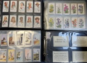 Collection of cigarette cards, mainly complete sets in plastic sleeves, in 10 albums with cover