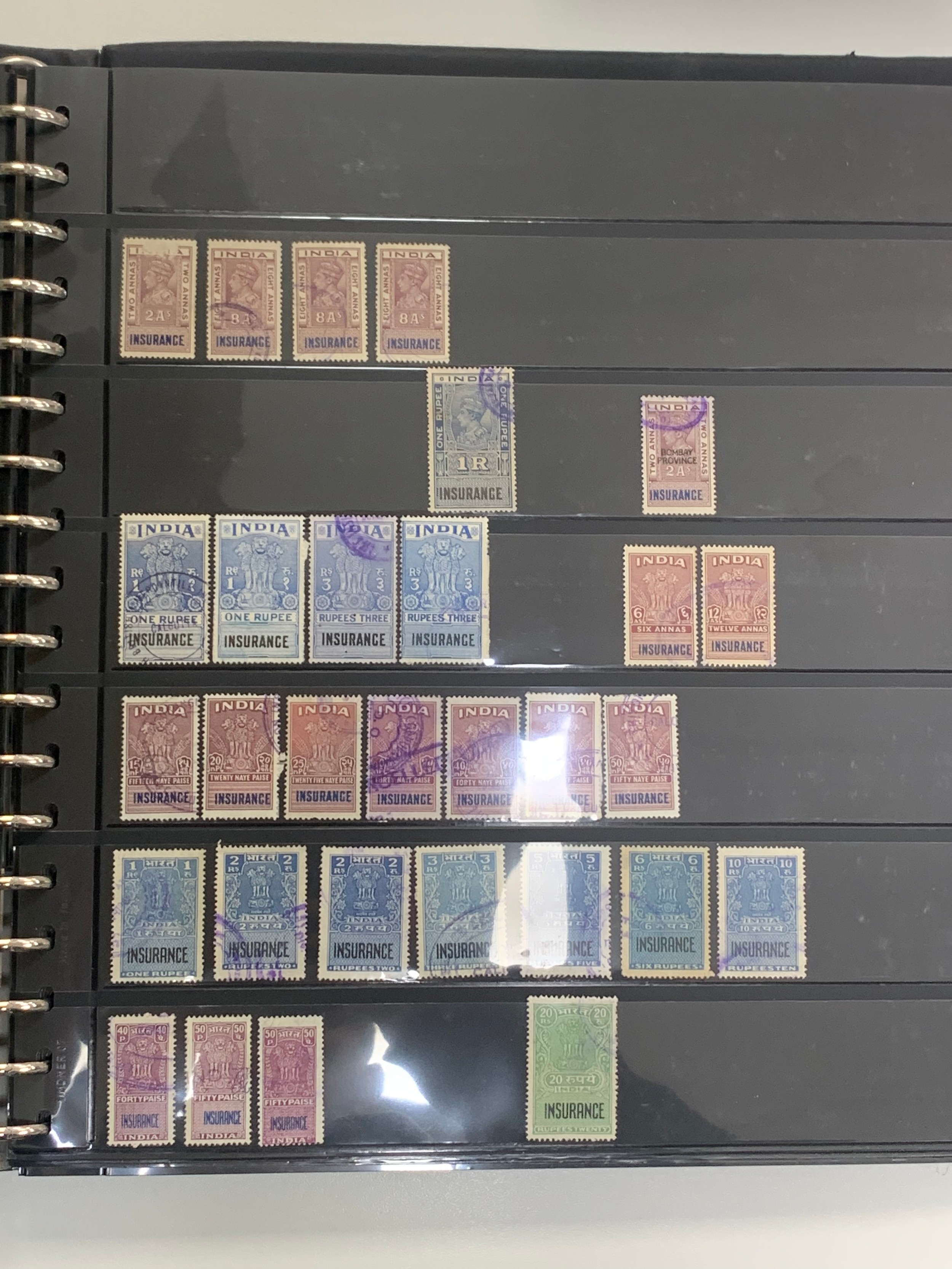 India – Revenues, neatly presented and interesting collection in well-filled binder, including; - Image 16 of 48