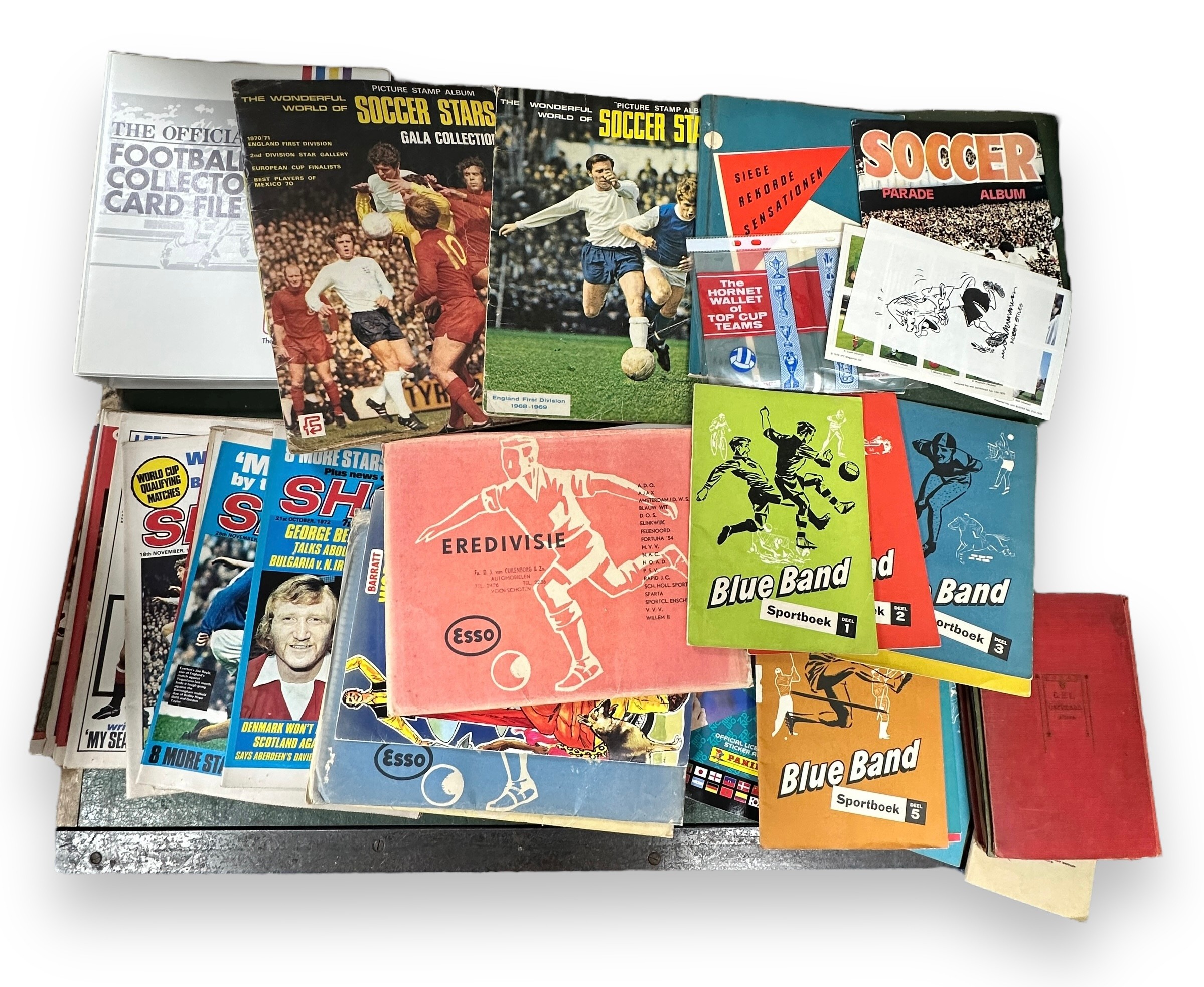 Trade cards - football cards, albums, magazines etc, with Pro Set album, Soccer Stars picture