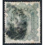 Great Britain, 1867-83 10/ grey-green U, wmk anchor. (SG 135), Cat. £4,000.