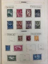 World stamp collection in album, including; BC with mostly part sets U, Great Britain with 1934 re-