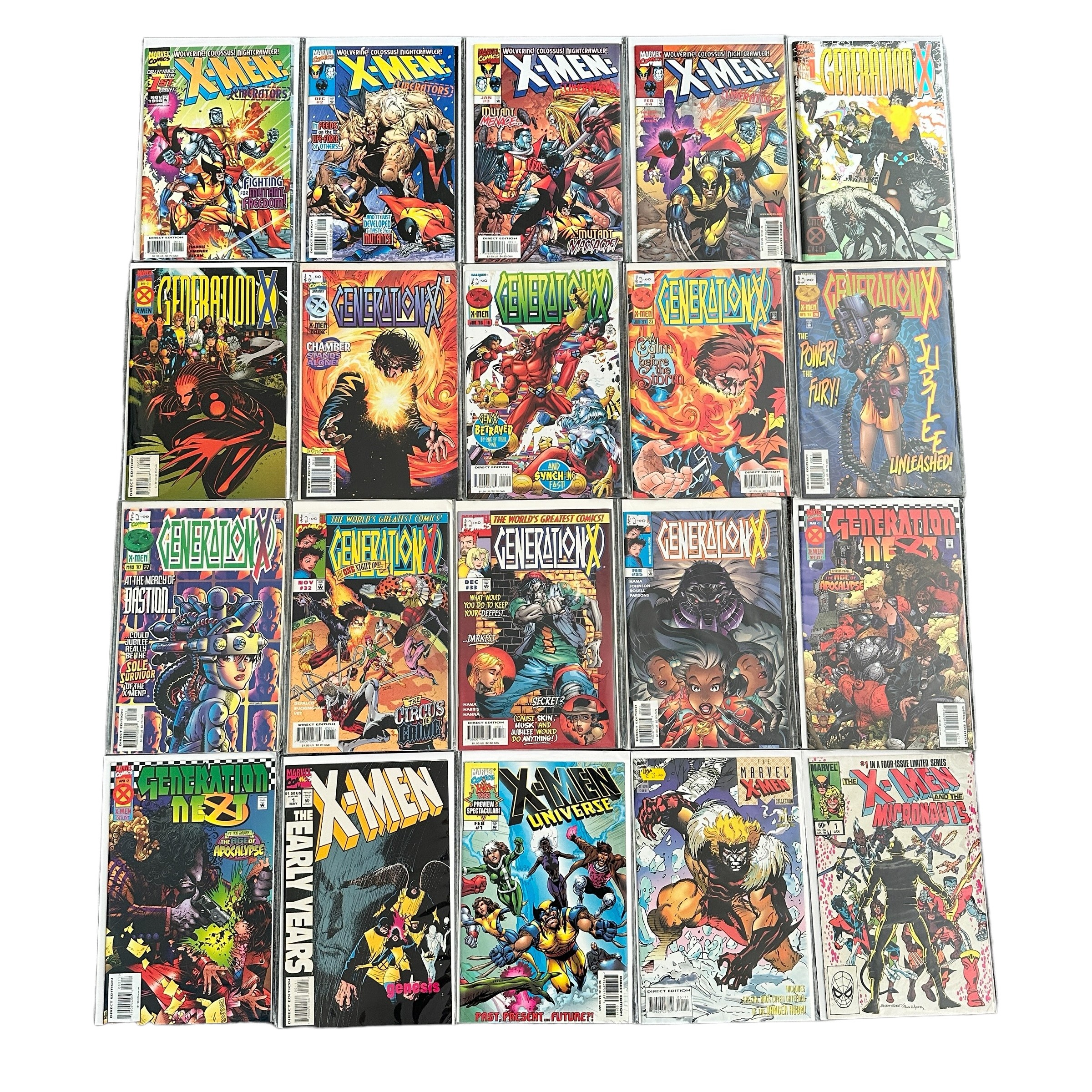 Selection of Marvel Comics X-Men titles to include: X-Men Liberators 1998 Nos 1, 2, 3, 4: Generation