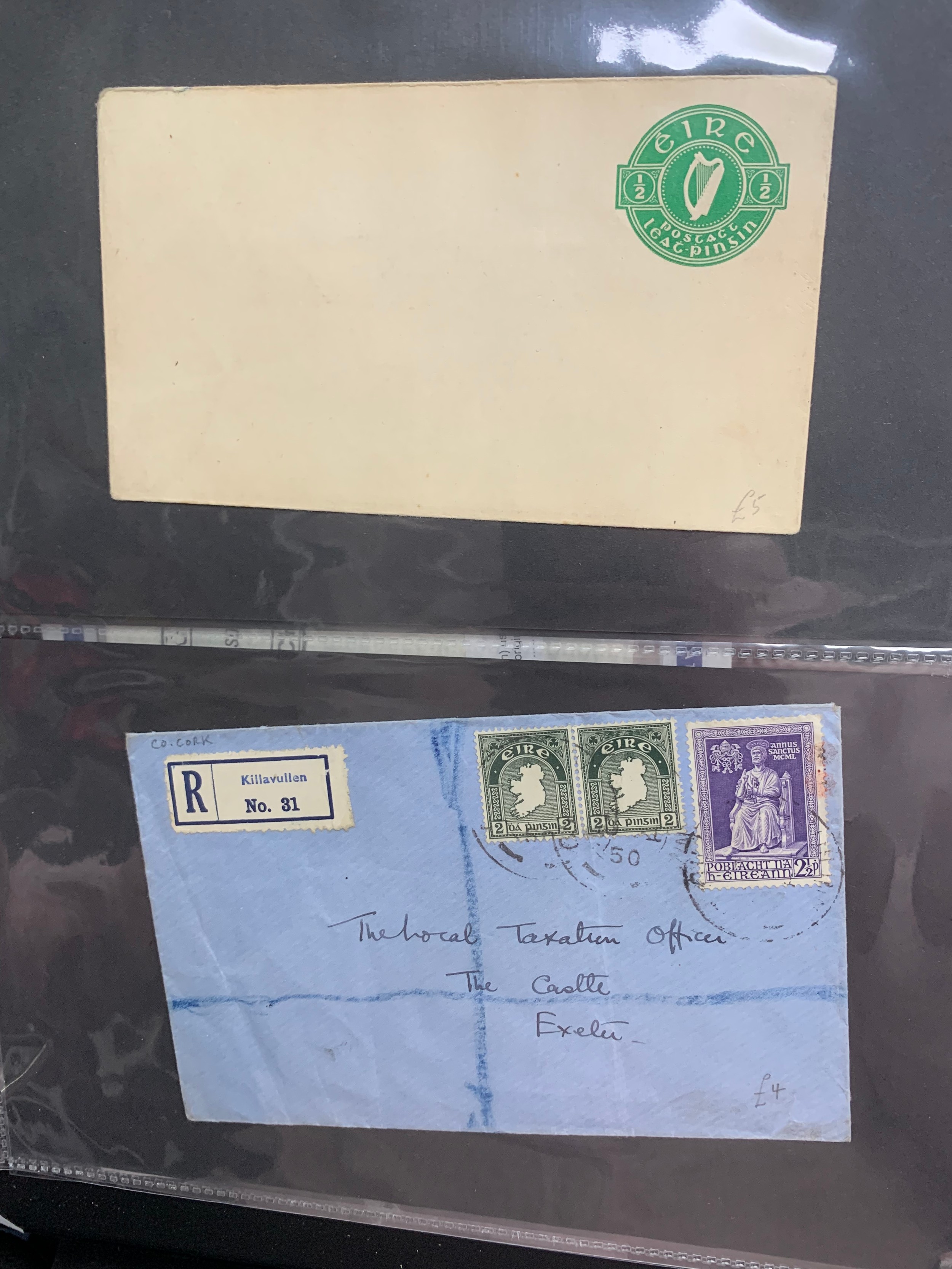 Ireland, interesting Four Kings to QEII cover collection in binder, including Airmail, Paquebot - Image 18 of 36