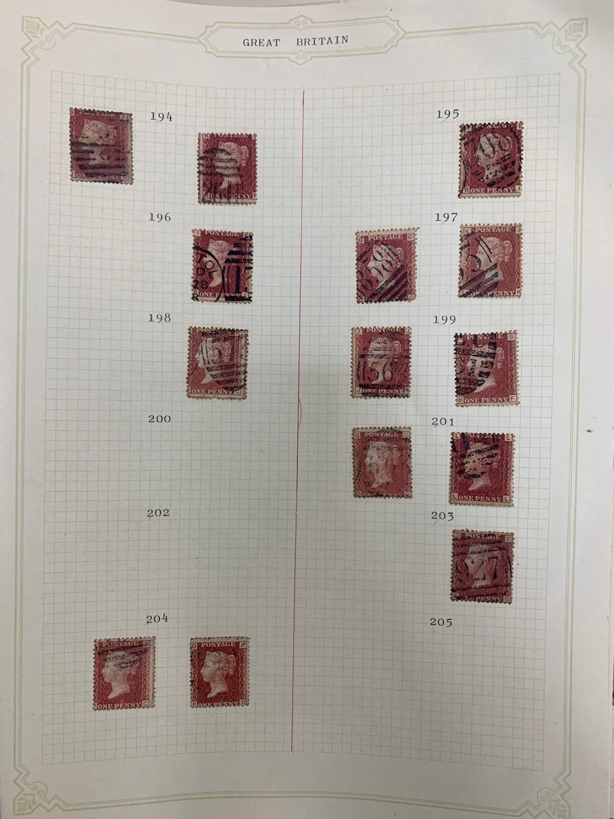Great Britain, 1858-64 annotated and well-laid out collection of 1d Penny Reds FU from plate 73 to - Image 10 of 12