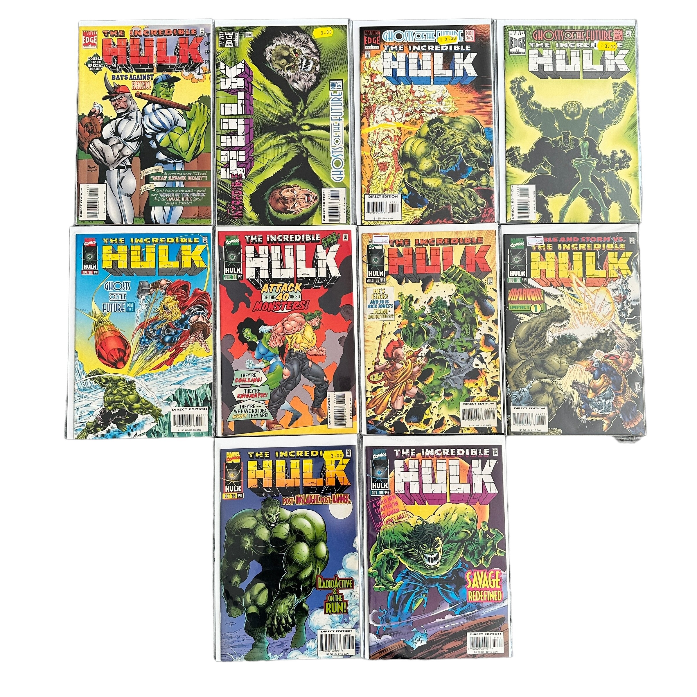 Marvel Comics The Incredible Hulk 1990s Nos 418-420, 422-426, 428-436, 438-440, 442-444, 446-447: - Bild 2 aus 2