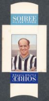 Soiree Cigarettes, Mauritius, Famous Footballers uncut packet issue, No.12 Jimmie Scoular, Newcastle