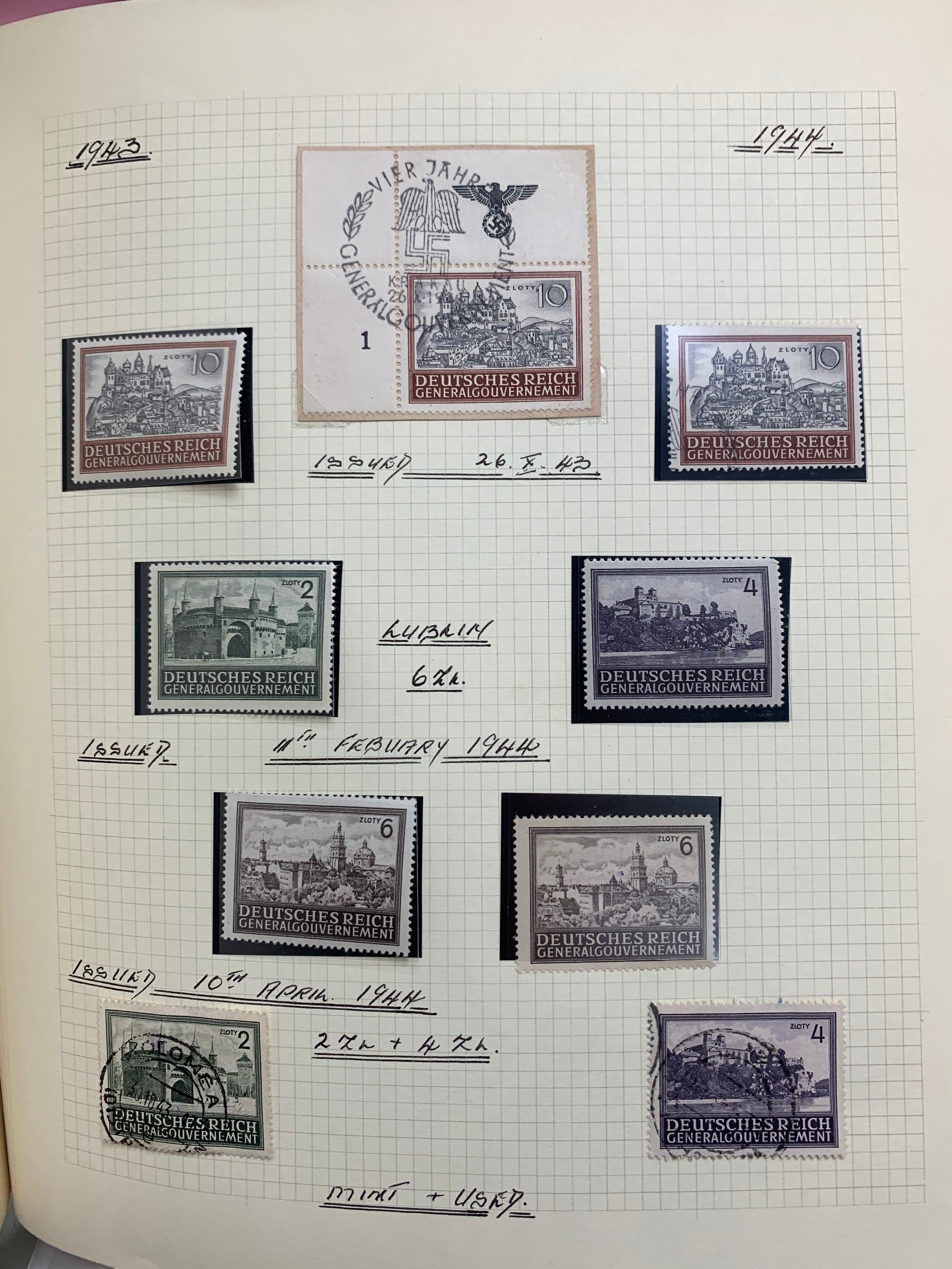 German Occupation of Poland, 1939-45 well presented collection in binder to include; 1944 Hitler’s - Image 10 of 15