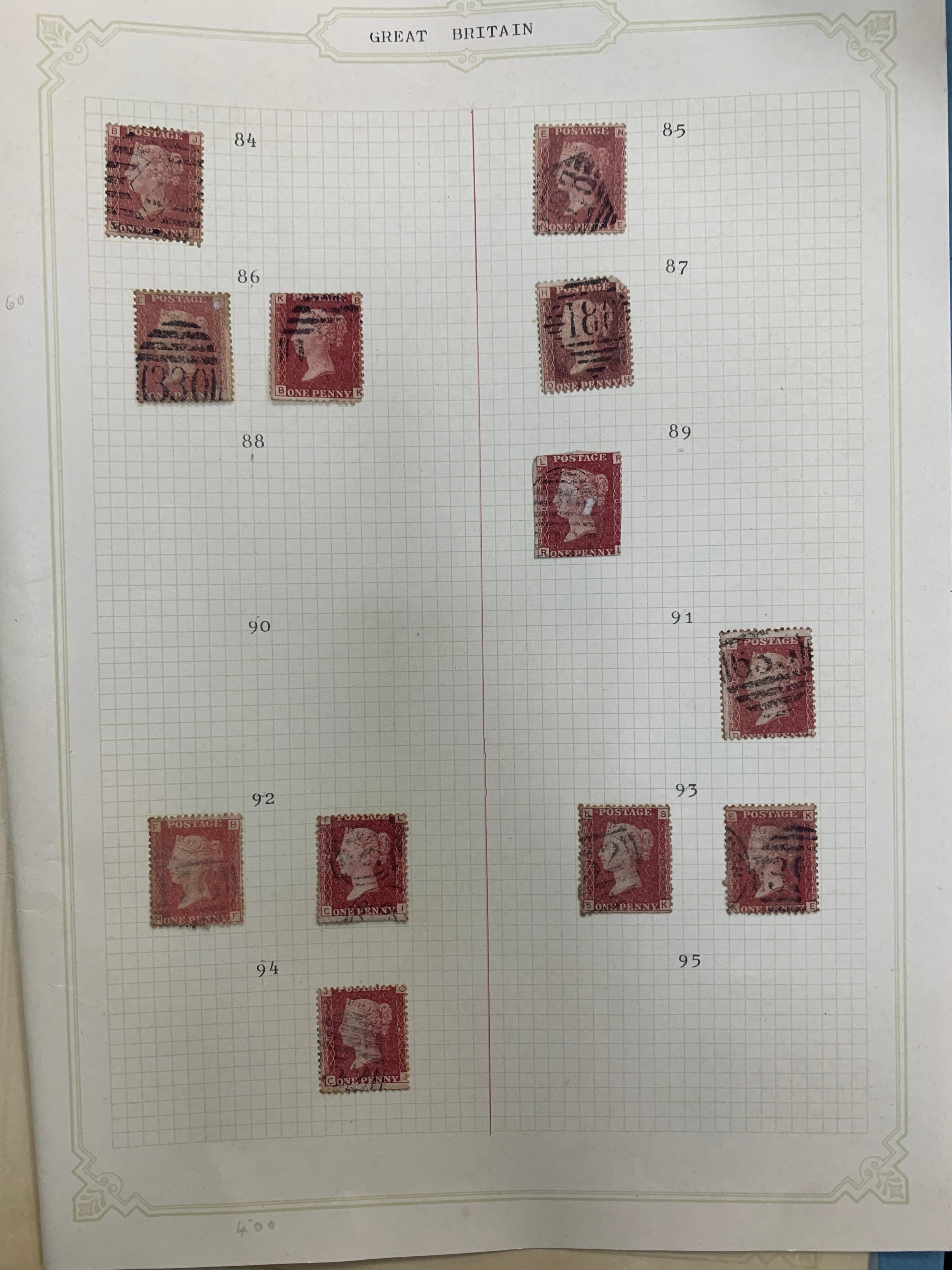 Great Britain, 1858-64 annotated and well-laid out collection of 1d Penny Reds FU from plate 73 to - Image 2 of 12