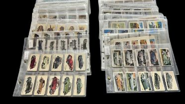 Cigarette card and trade card collection, all in plastic sleeves, mainly complete sets, with