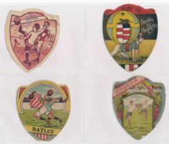 Baines trade cards, Shield shaped Rugby cards (8), with Barrow, Hove Edge, Hull, Stroud, Sutton,