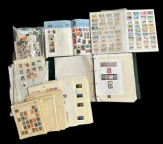 World collection on loose leaves, stockbook, album etc, to include; Italy, Belgium, Great Britain