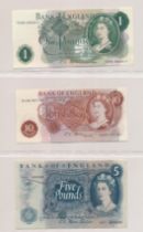 GB Banknotes collection Fforde & Page (12), with Fforde £10 A63, £5 X41, £1 T04D, 10/- D29N, Page £