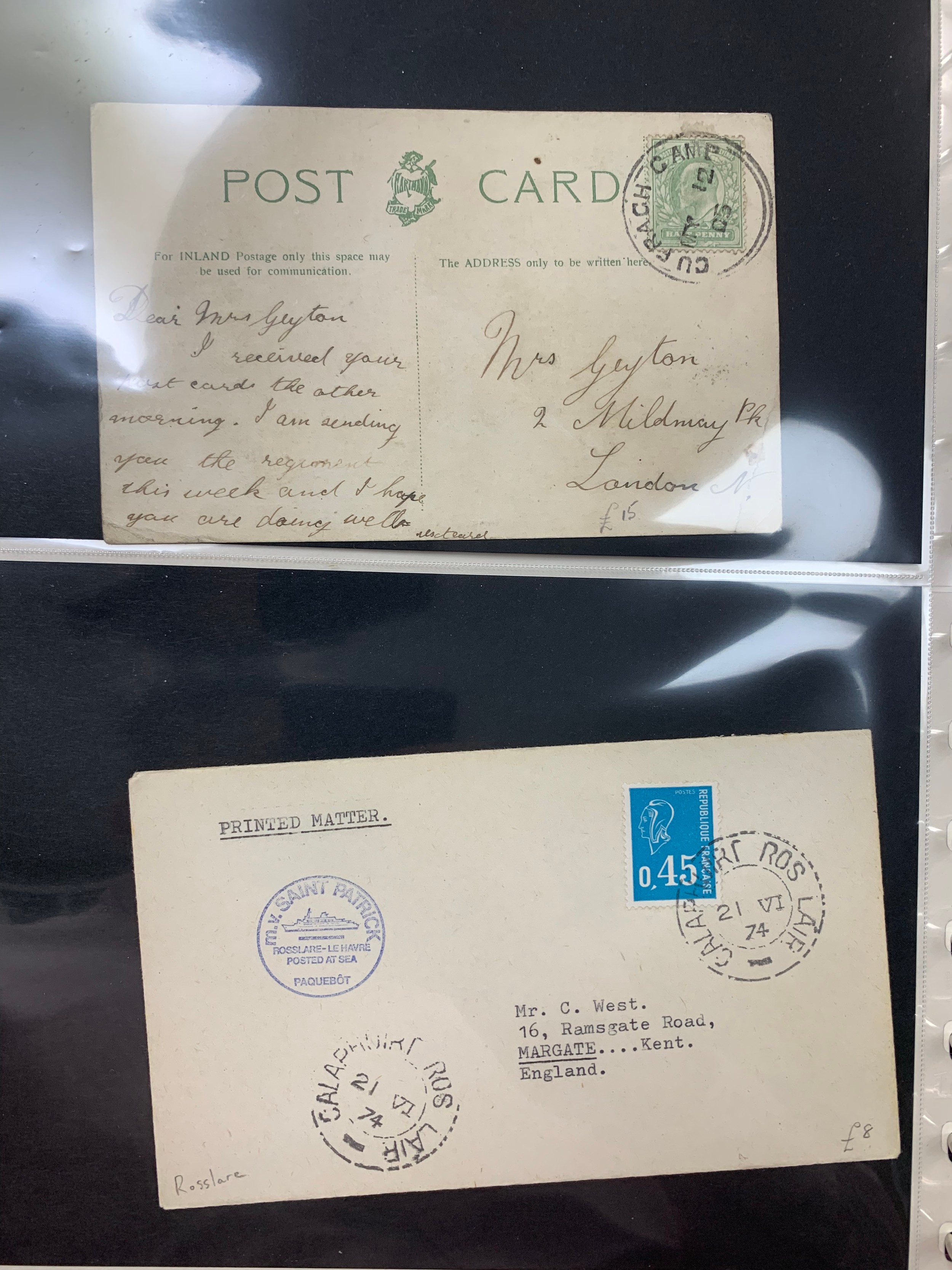 Ireland, interesting Four Kings to QEII cover collection in binder, including Airmail, Paquebot - Image 33 of 36