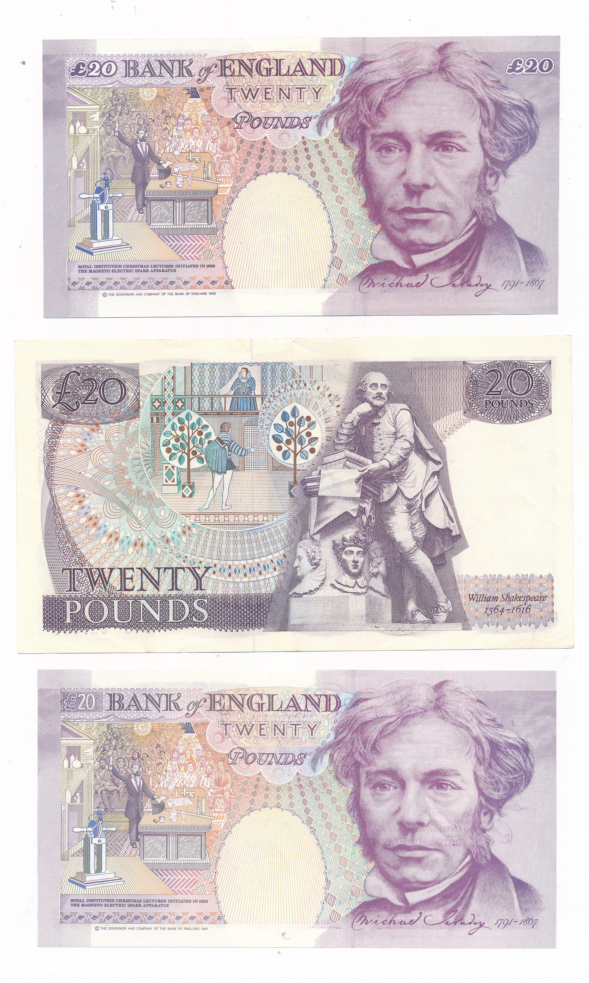 GB Banknotes £10 and £20 collection (6) good very fine to uncirculated, with £20 Page D48, Gill 1991 - Image 2 of 4