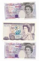 GB Banknotes £10 and £20 collection (6) good very fine to uncirculated, with £20 Page D48, Gill 1991