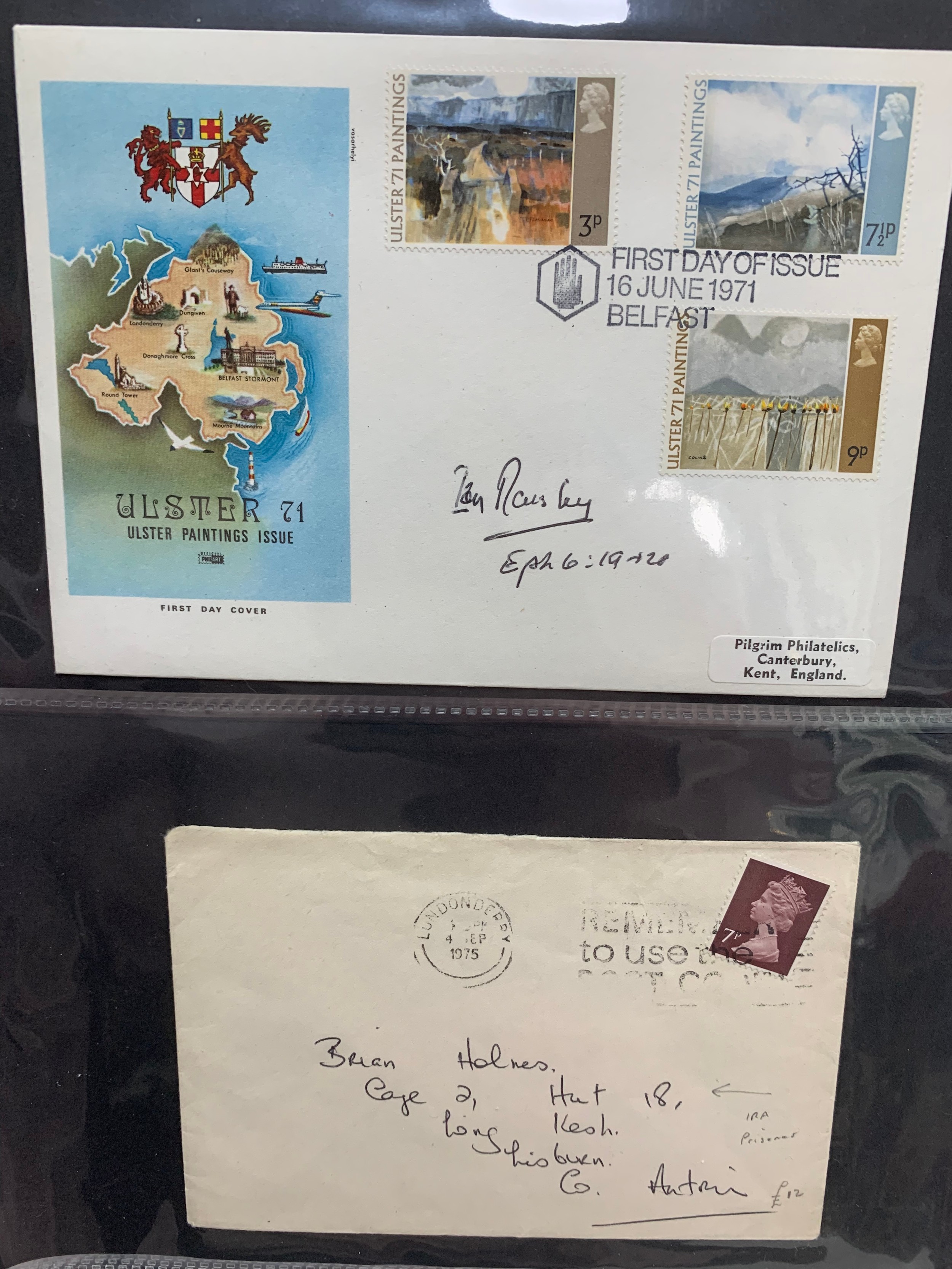 Ireland, interesting Four Kings to QEII cover collection in binder, including Airmail, Paquebot - Image 8 of 36
