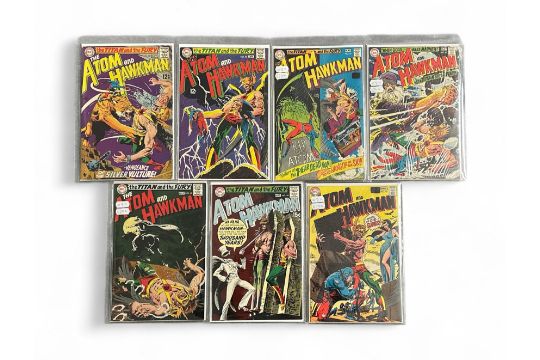 DC Comics The Atom And Hawkman 1968-1969 Nos 39-45. All 7 comics are bagged & boarded, F/VF.