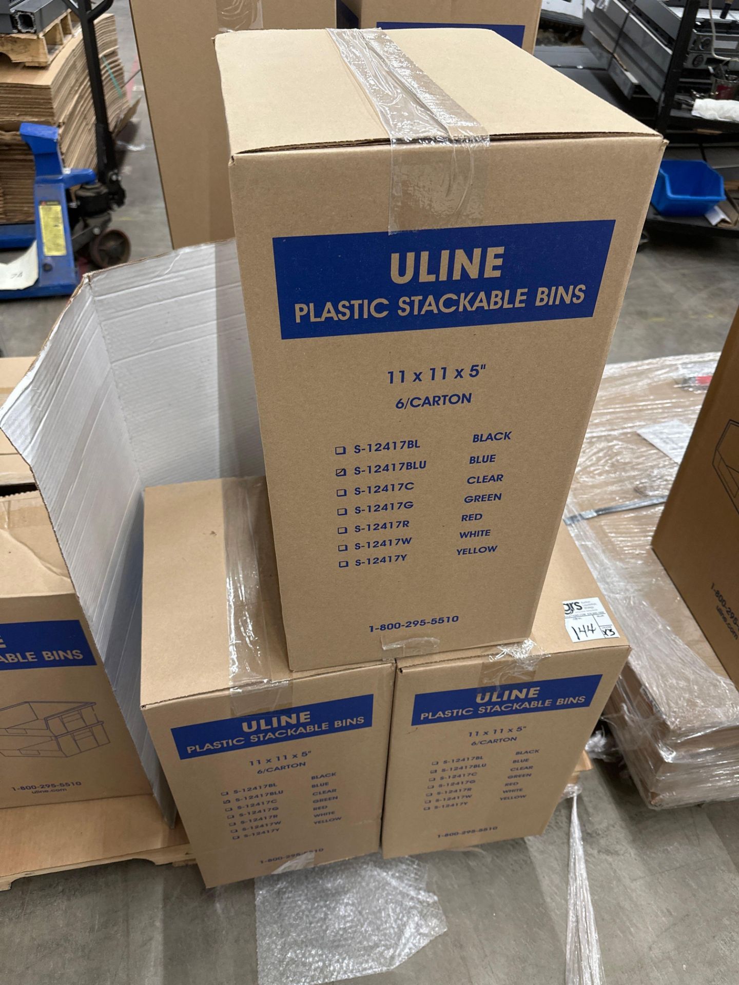 (2 Boxes) Uline Akro Plastic Stackable Bins - Image 3 of 3