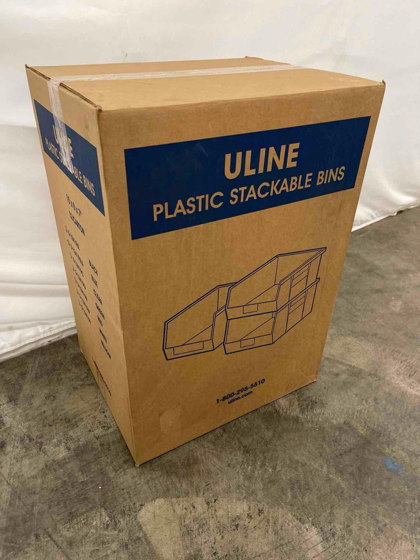 Akro Uline Plastic Stackable Bins