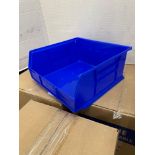 (2 Boxes) Uline Akro Plastic Stackable Bins