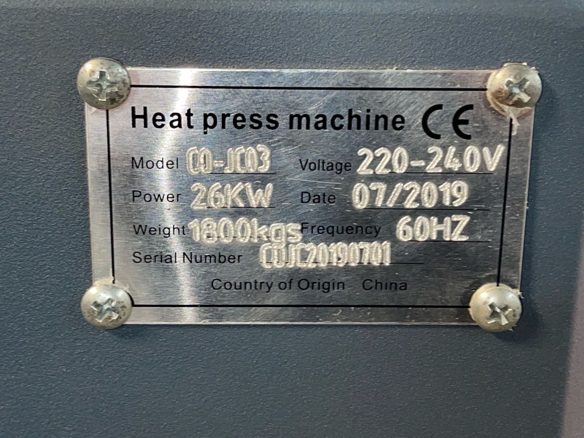 Roller Heat Transfer Machine - Image 7 of 7