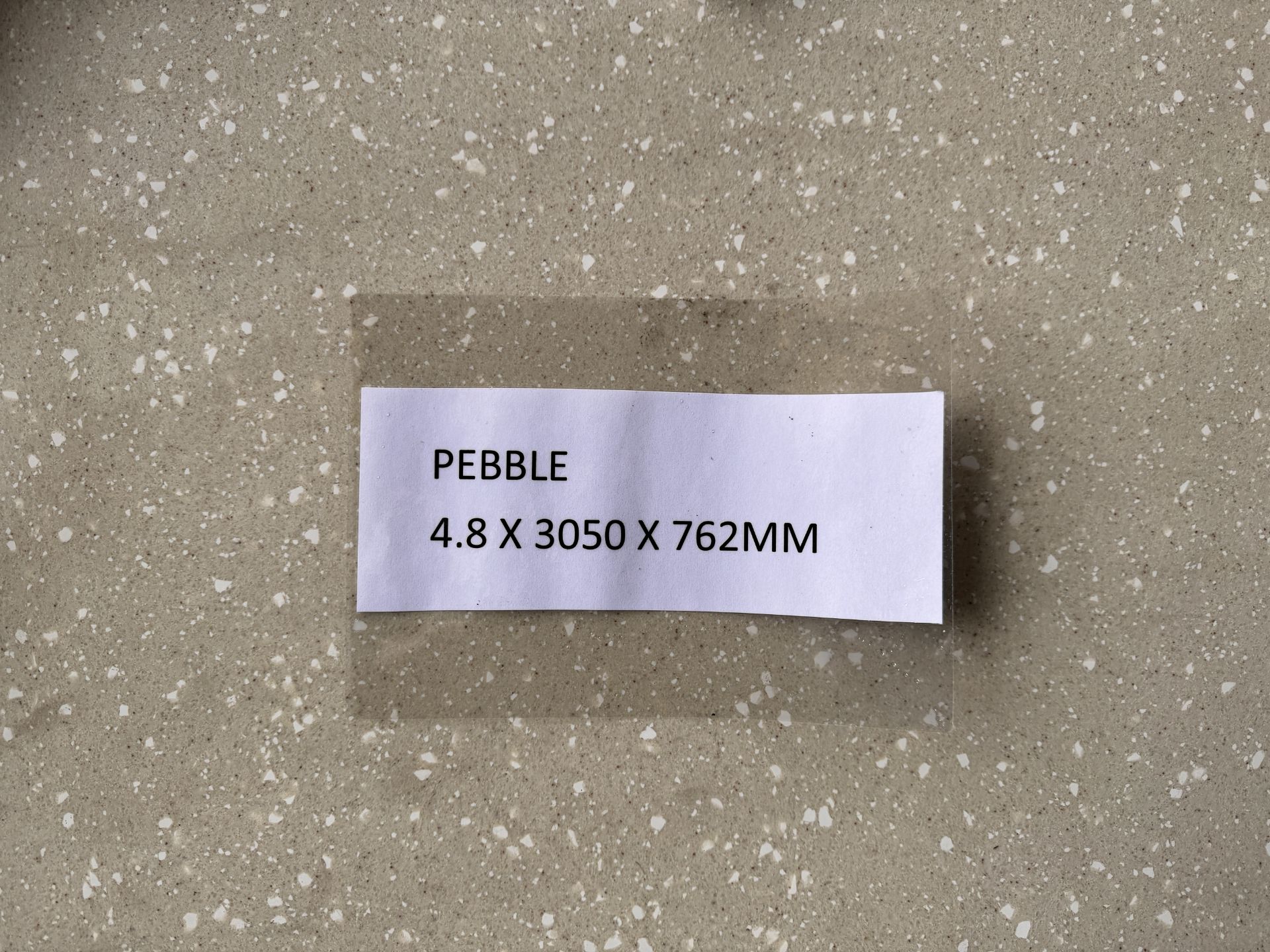 X4 Decorative Acrylic Wall Panel Sheets - Colour: Pebble - Size: 3050 x 762 x 4.8mm - Image 2 of 2