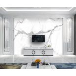 X5 Decorative Acrylic Wall Panel Sheets - Colour: Crystal White - Size: 4120 x 762 x 4.8mm