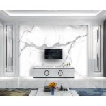 X3 Decorative Acrylic Wall Panel Sheets - Colour: Crystal White - Size: 4120 x 762 x 4.8mm