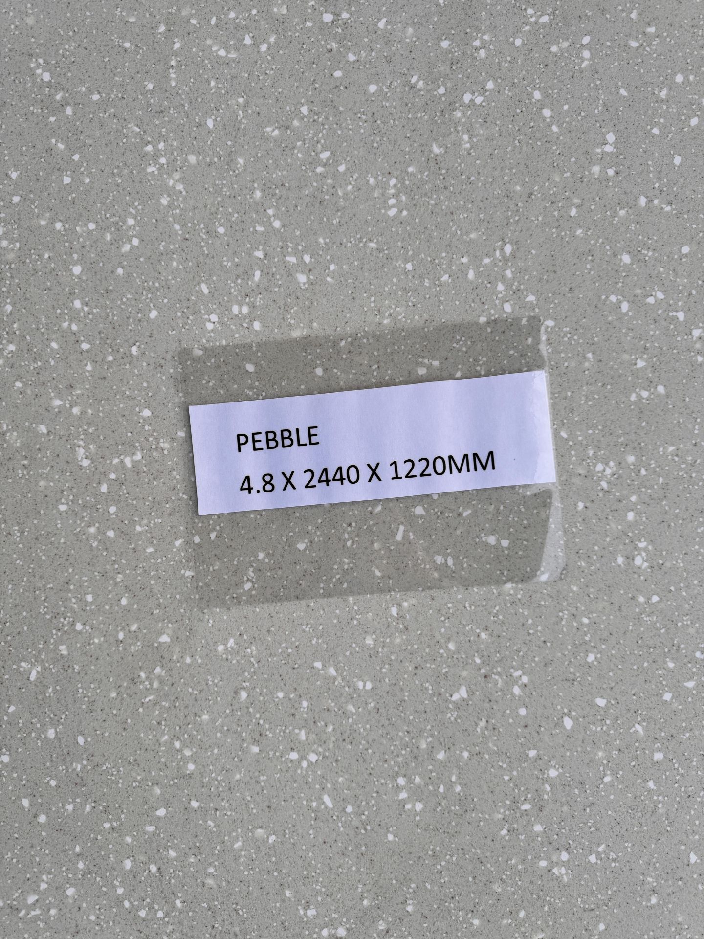 X5 Decorative Acrylic Wall Panel Sheets - Colour: Pebble - Size: 2440 x 1220 x 4.8mm - Image 2 of 2