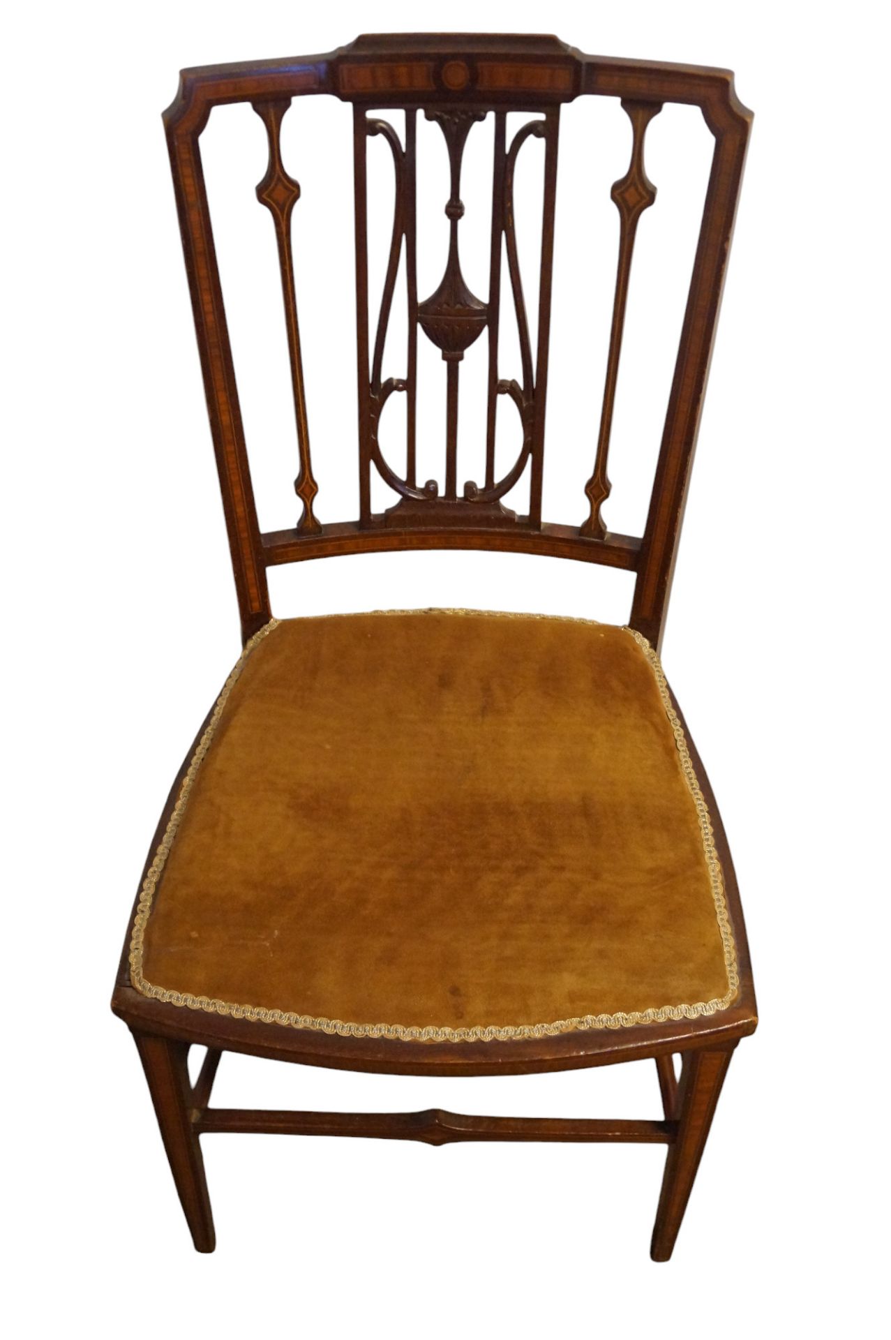 Wiener-Stuhl; ausgefallener, fein gearbeiteter Jugendstil-Stuhl; wohl Wien um 1905; umlaufend diver - Bild 3 aus 3
