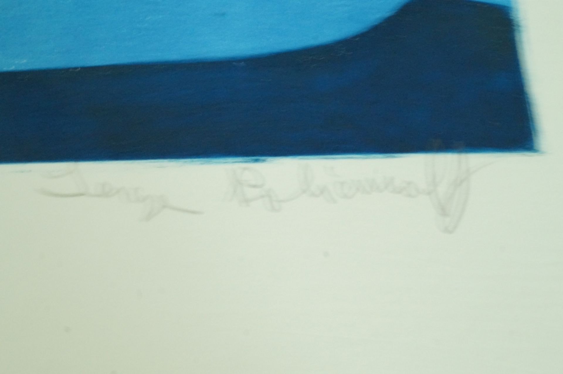 Abstrakte Farbradierung mit Aquatinta auf Velin, Wasserzeichen "EBB"?; u.l. bez. Blatt 91 von 100,  - Bild 4 aus 8