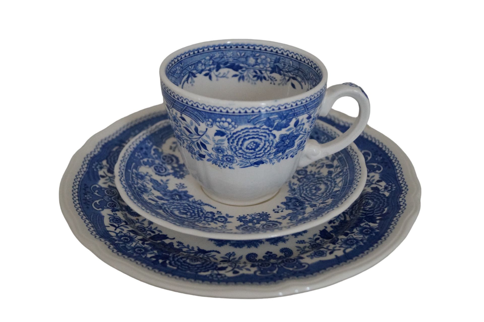 Umfangreiches Service-Konvolut von Villeroy&Boch mit Burgenland-Dekor in blau; im Einzelnen; 1 Kaff - Bild 5 aus 6