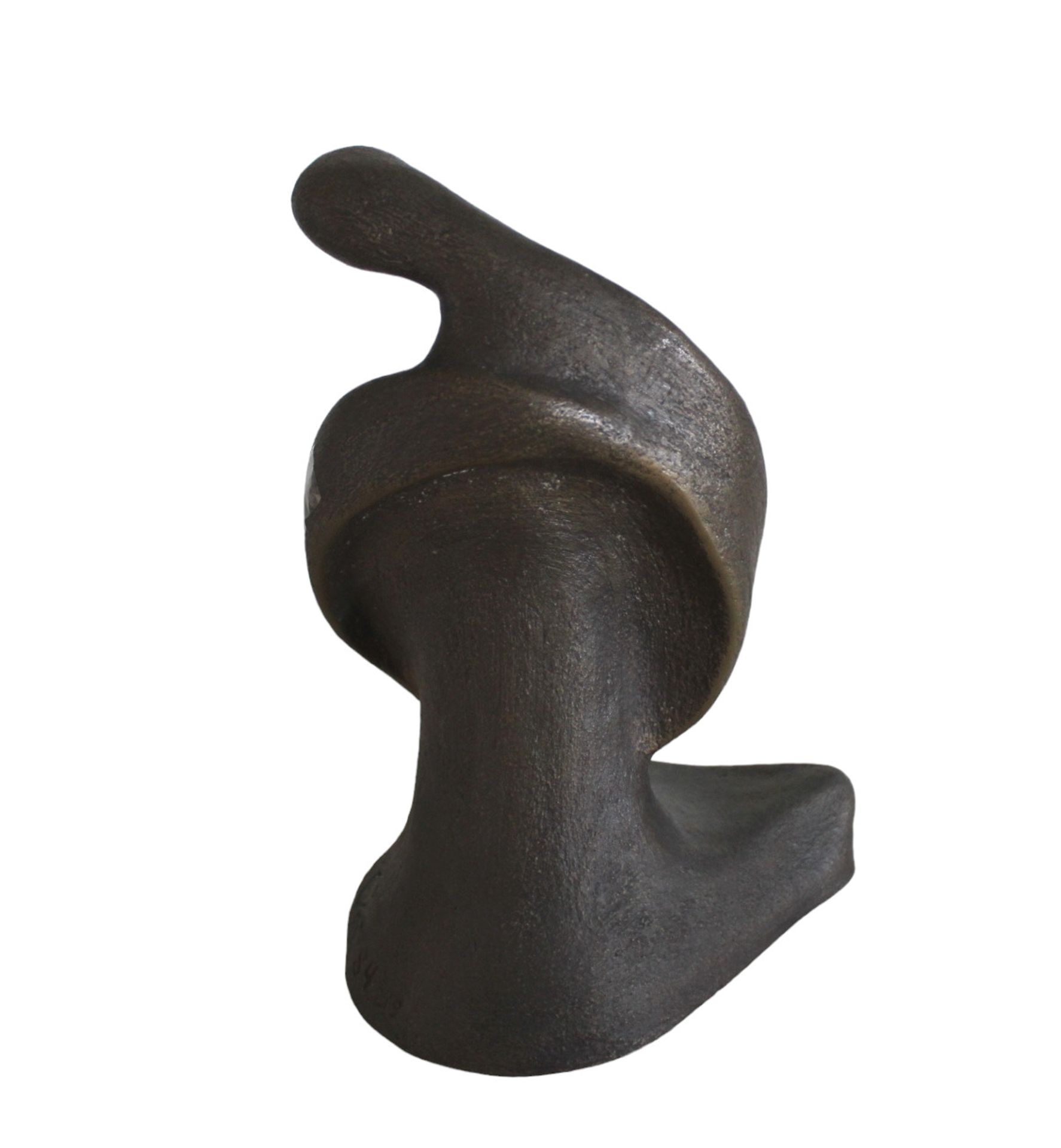 Skulptur "Mutter", vermutl. Bronze, Künstler: C.Kunze (1984); Stück 2/9; Maße: ca. BxH 19x29cm - Bild 3 aus 4