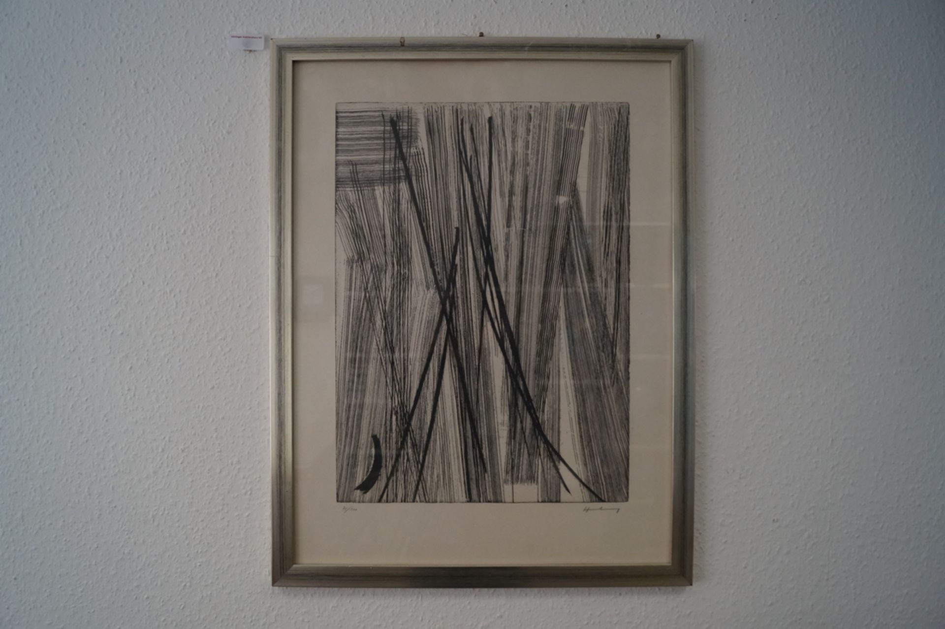 Farblithographie "G22" von Hans Hartung (1904-1989); Exemplar 75/100; über Alles leicht gebräunt an