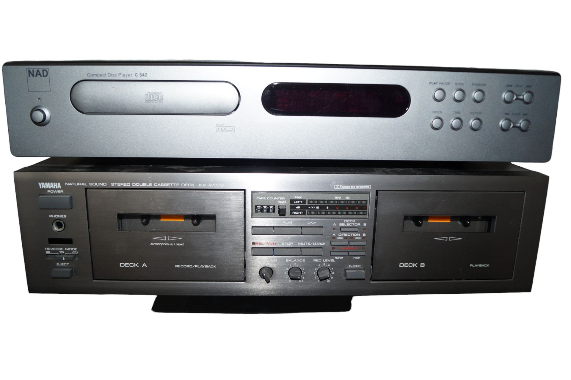 Komplette Stereoanlage bestehend aus Receiver und CD-Player von NAD, Doppel-Kassettendeck von Yamah - Image 4 of 6