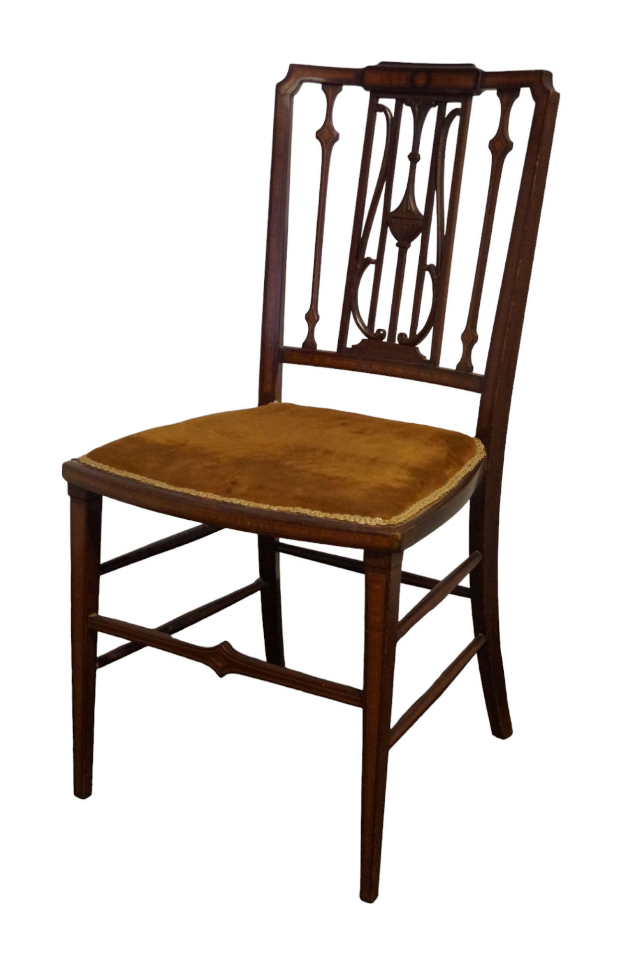 Wiener-Stuhl; ausgefallener, fein gearbeiteter Jugendstil-Stuhl; wohl Wien um 1905; umlaufend diver - Bild 2 aus 3
