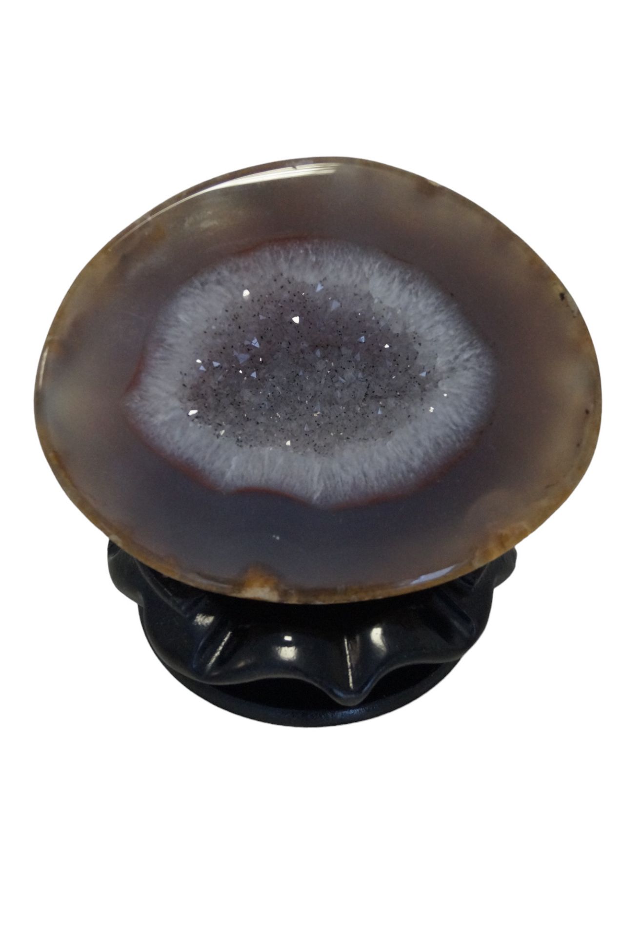 Aufgesägte Achat-Geode mit gutem Kristallbild; dekoratives Stück aus "Korpus und Deckel" in gutem Z - Image 3 of 3