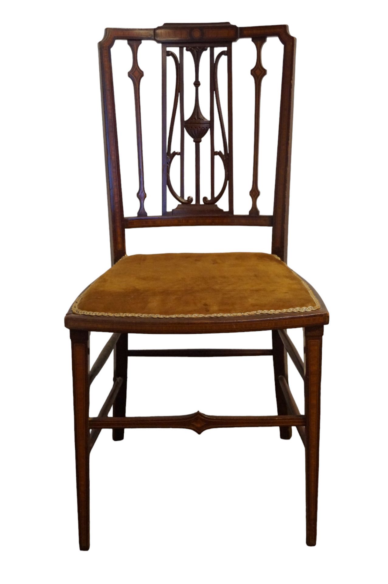 Wiener-Stuhl; ausgefallener, fein gearbeiteter Jugendstil-Stuhl; wohl Wien um 1905; umlaufend diver