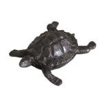 Bronzefigur, Schildkröte; F.J. Lipensky, 20. Jhd.; guter Zustand mit nur minimalen Gebrauchsspuren;