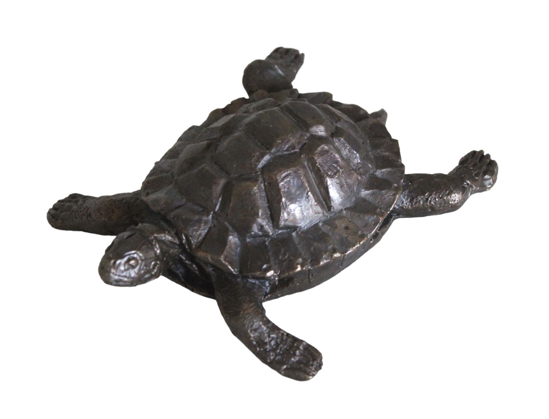 Bronzefigur, Schildkröte; F.J. Lipensky, 20. Jhd.; guter Zustand mit nur minimalen Gebrauchsspuren;