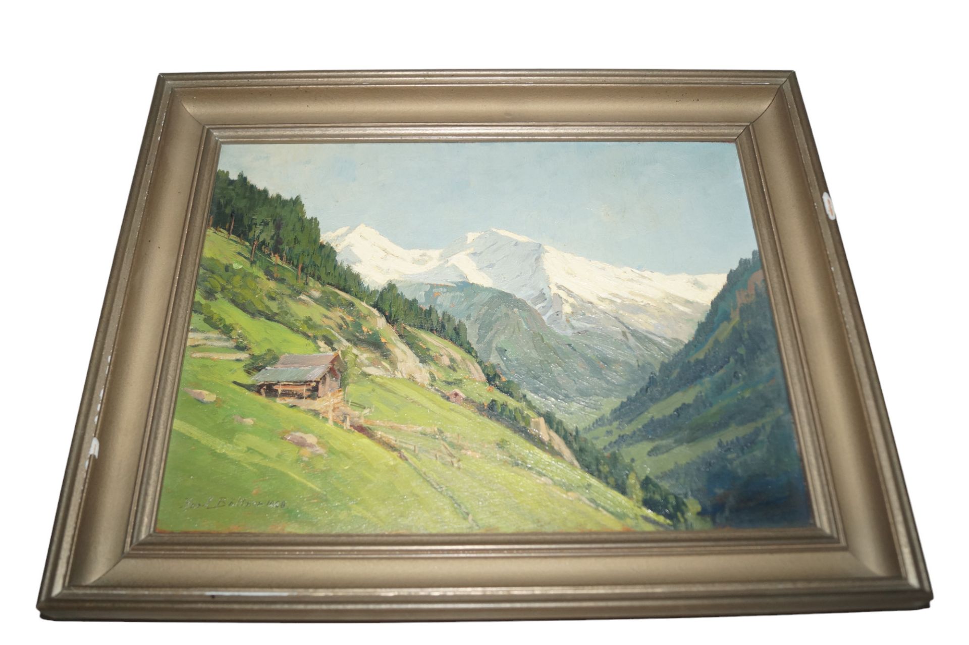 Kleines Konvolut aus 3 Bildern;  u.a. Landschaftsbild bez. "Büttner 1928"; Maße ca.: 1x 44x36cm, 2x - Bild 2 aus 8