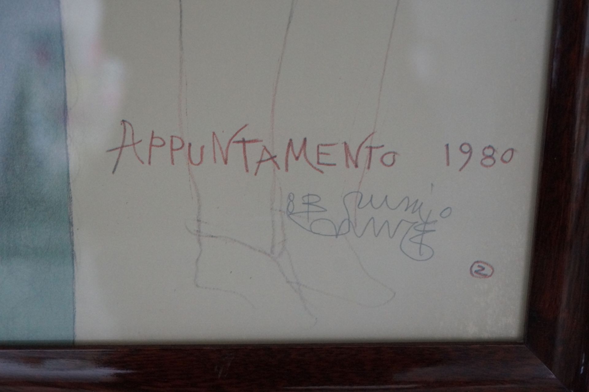 Bruno Bruni, Farblithographie; u.r. signiert/bezeichnet: "Bruno Bruni - Appuntamento 1980"; Blatt 6 - Bild 2 aus 5