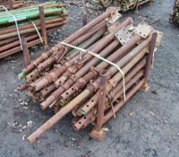 Stillage of steel props as photographed